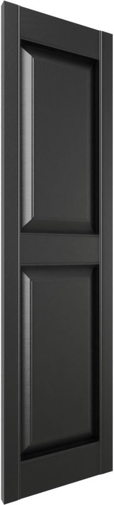 Custom Black Raised Panel Shutters - 14.5"W x 62"H (Pair)