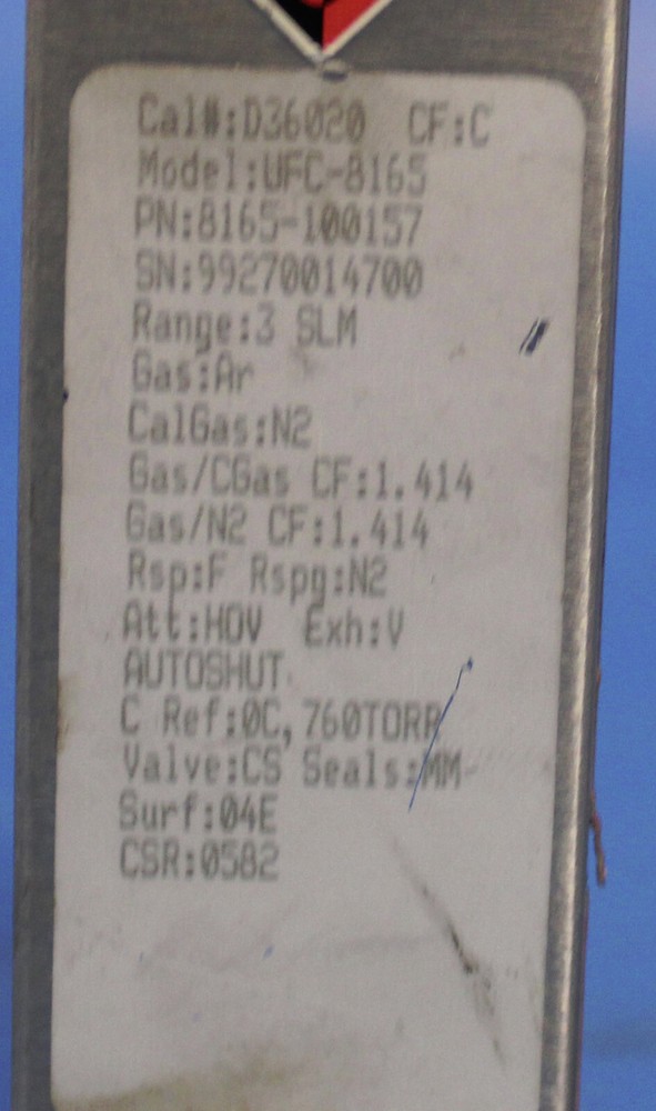 Unit UFC-8165 Mass Flow Controller UFC GAS: AR Range: 3SLM
