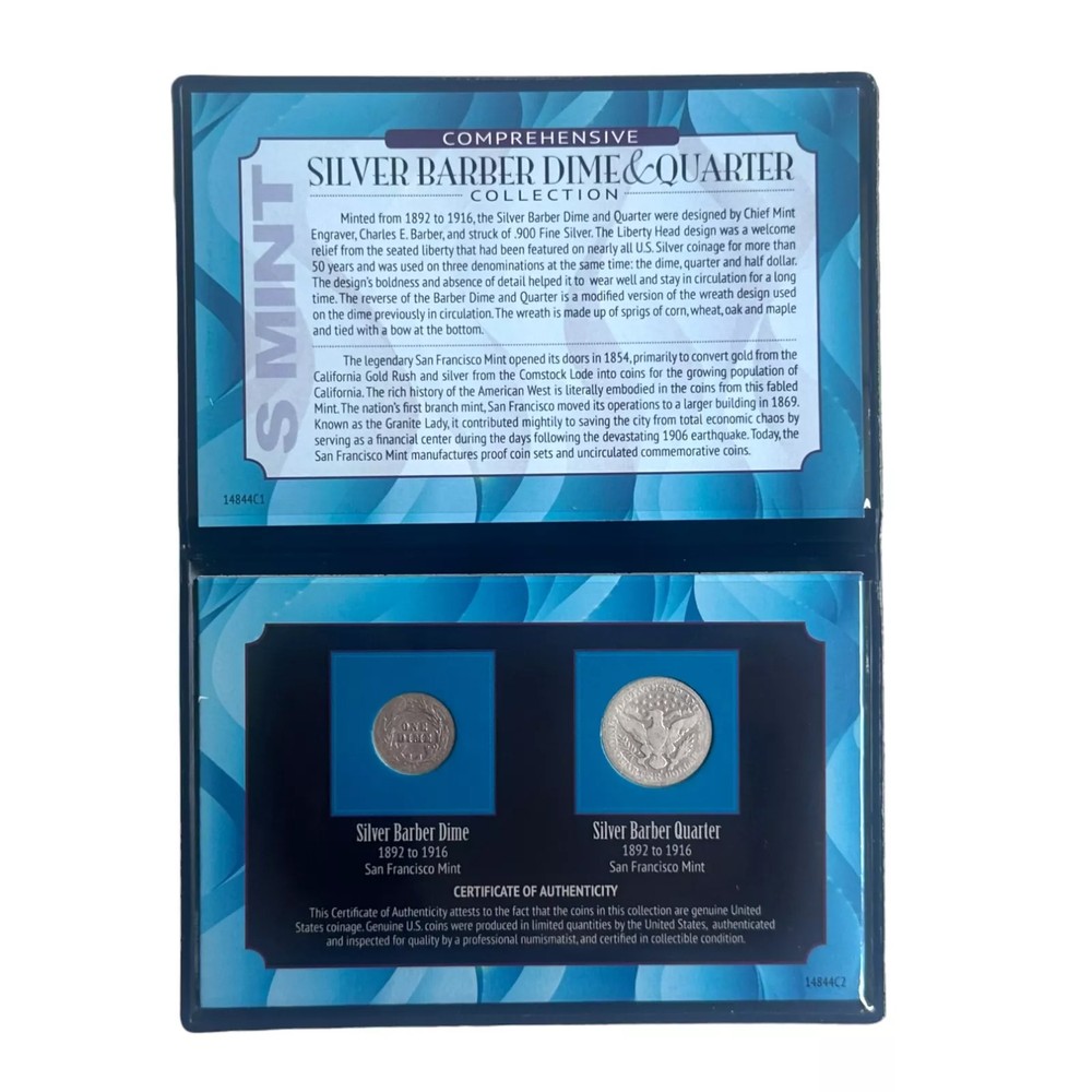Comprehensive Silver Barber Dime & Quarter Collection S Mint