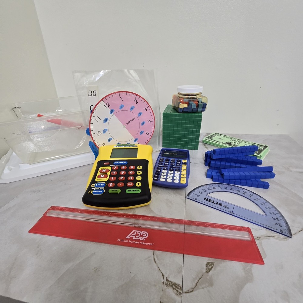 Learning Tools K-2 Math Base 10 Manipulatives Calculators Homeschool Tutor Class