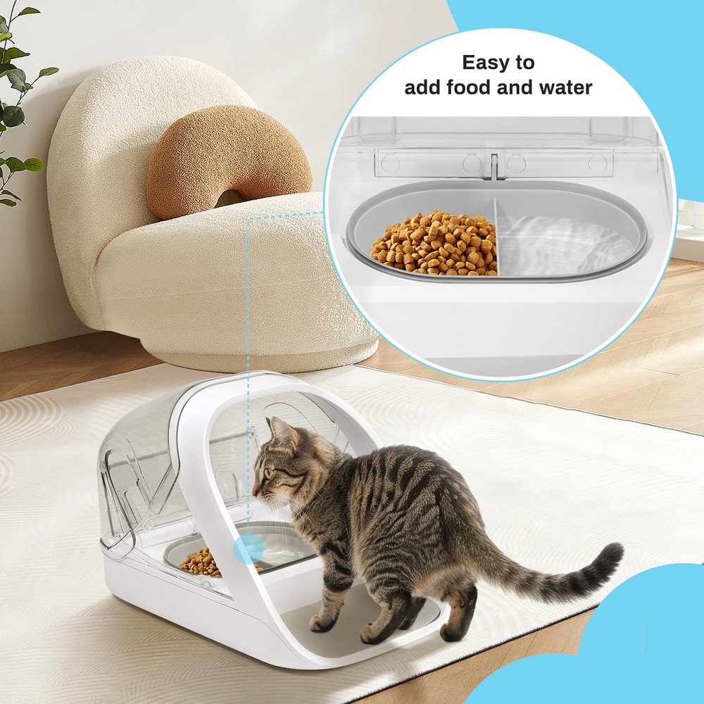 YOIHABV Replacement Mat & Bowl Set for Automatic Microchip Pet Feeder & Conne...