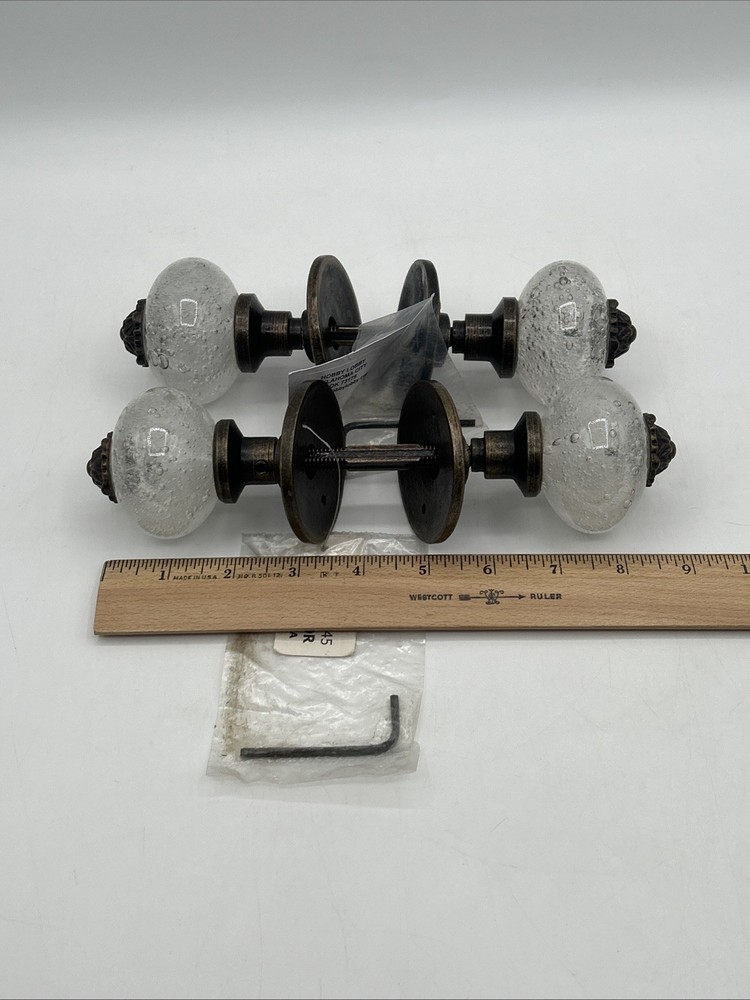 TWO Bubble Glass Knob Pull Decorative Door Knobs Hardware by Hobby Lobby