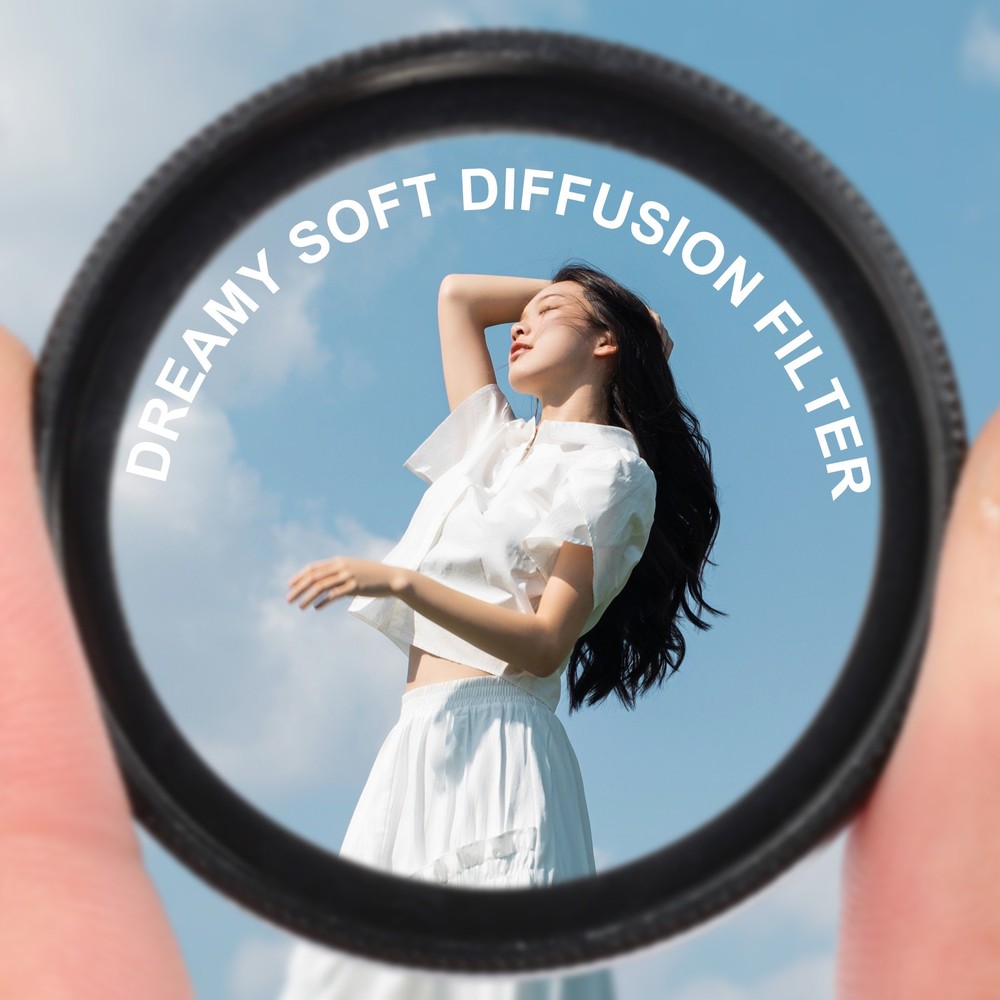 67mm Mist Filter Soft Diffusion Filter Fog Effect Camera Lens Black