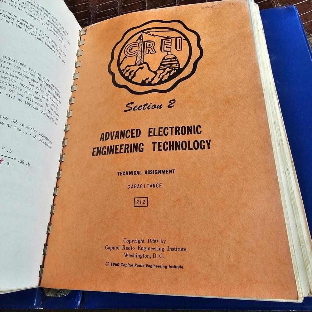 CREI Advance Electronic Engineering Technology Manual/Book Capacitance Resonance