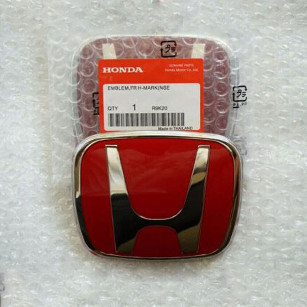2PCS Front Rear Red H Emblem Badge Logo For 2016-21 Honda CIVIC SEDAN 4DR NEW US