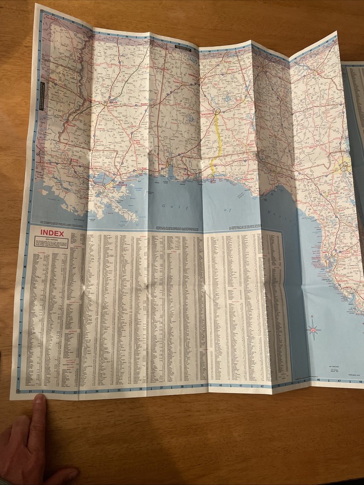 AAA Southeastern States Paper Map 1997