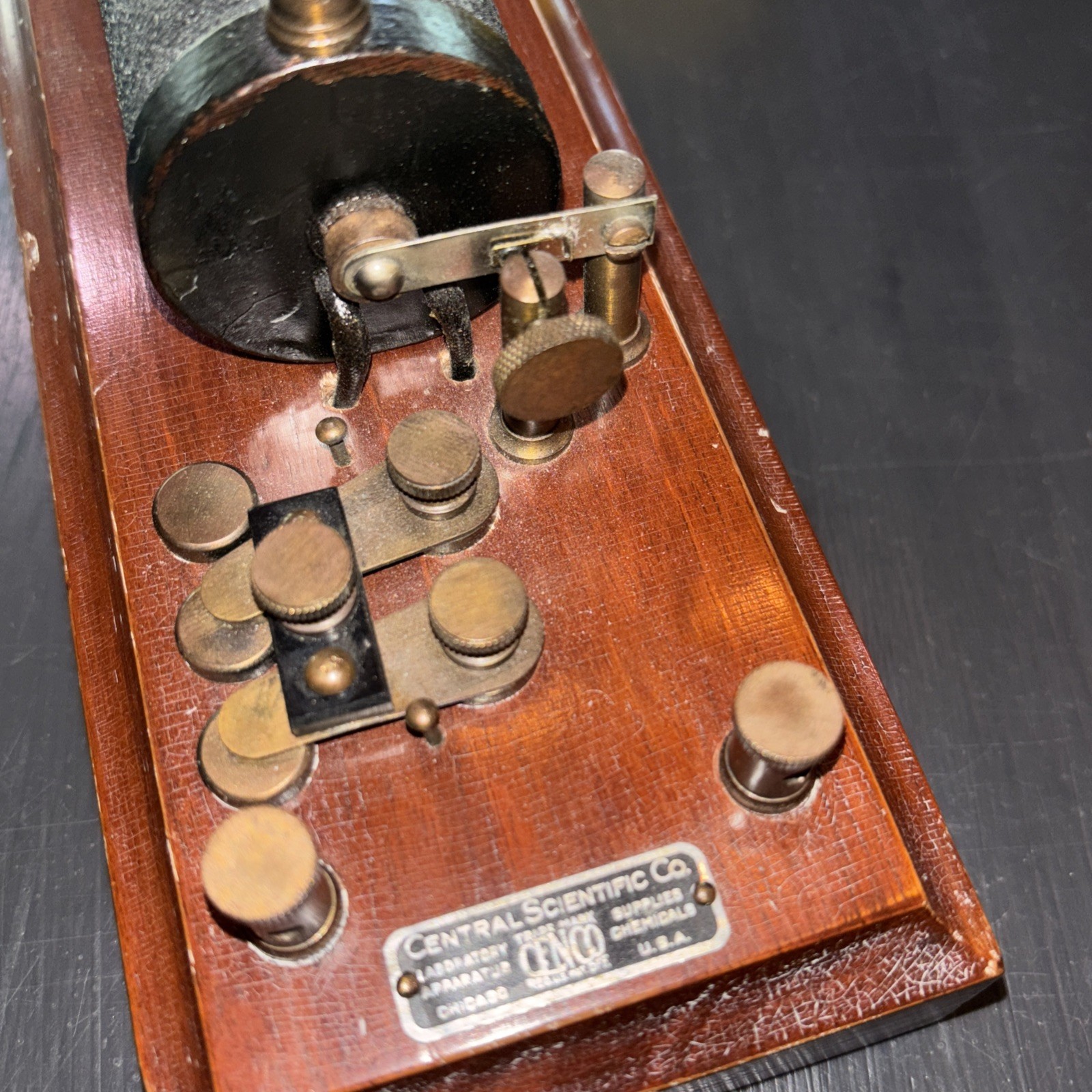 antique Cenco INDUCTION spark COIL vintage Science Lab RUHMKORFF old