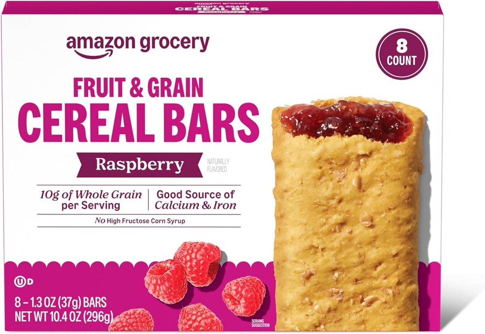 n Grocery, Fruit & Grain Cereal Bars, Raspberry,8 Ct