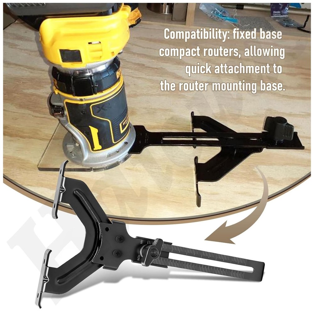 DNP618 Edge Guide for Fixed Base Compact Router,Compatible With DEWALT DWP611 R