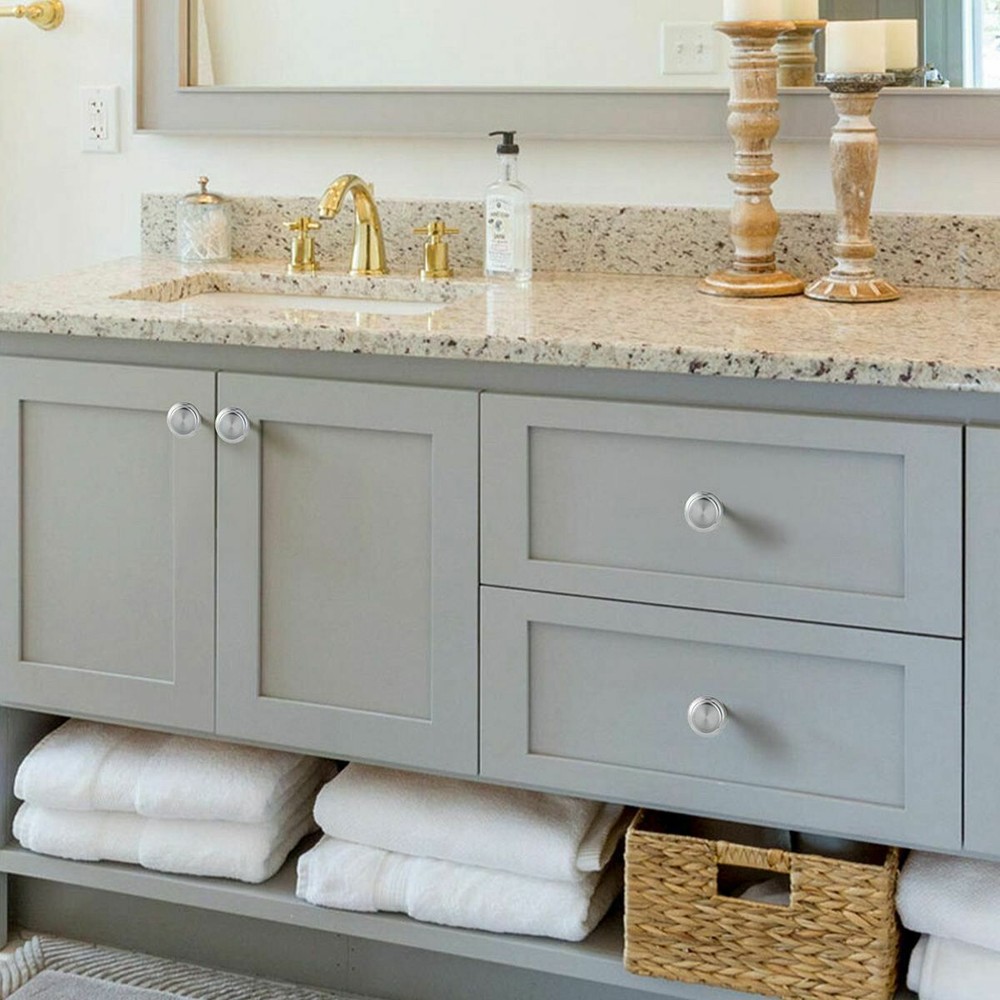 10PCS Cabinet Knobs Brushed Nickel Drawer Pulls Door Handles Kitchen Hardware