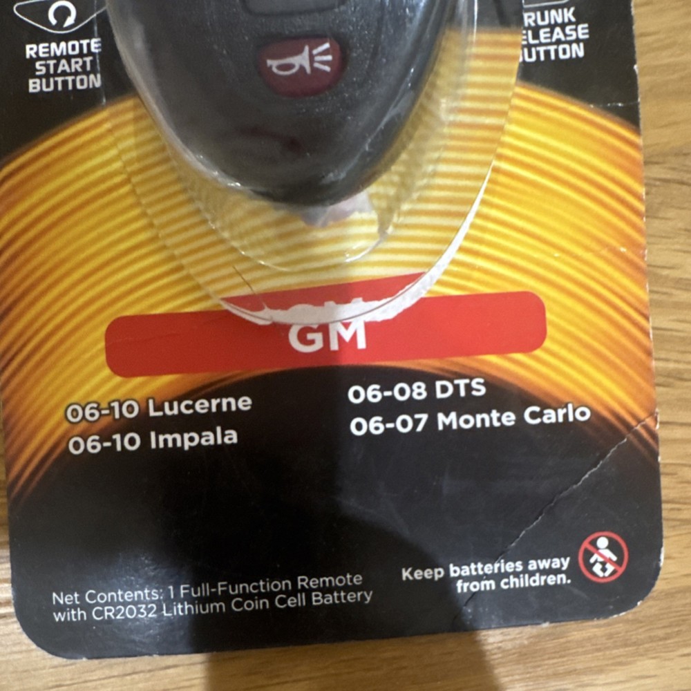 Duracell Full function remote GM 006d Do-It-Yourself Programming