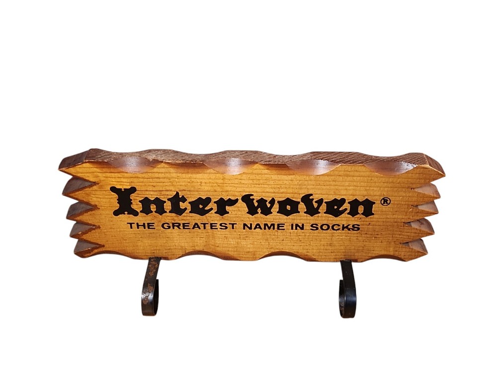 Vintage Interwoven Socks Display Sign