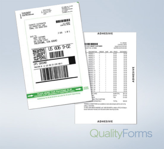 Duplex Laser  2 Up Shipping Label/ Packing Slip
