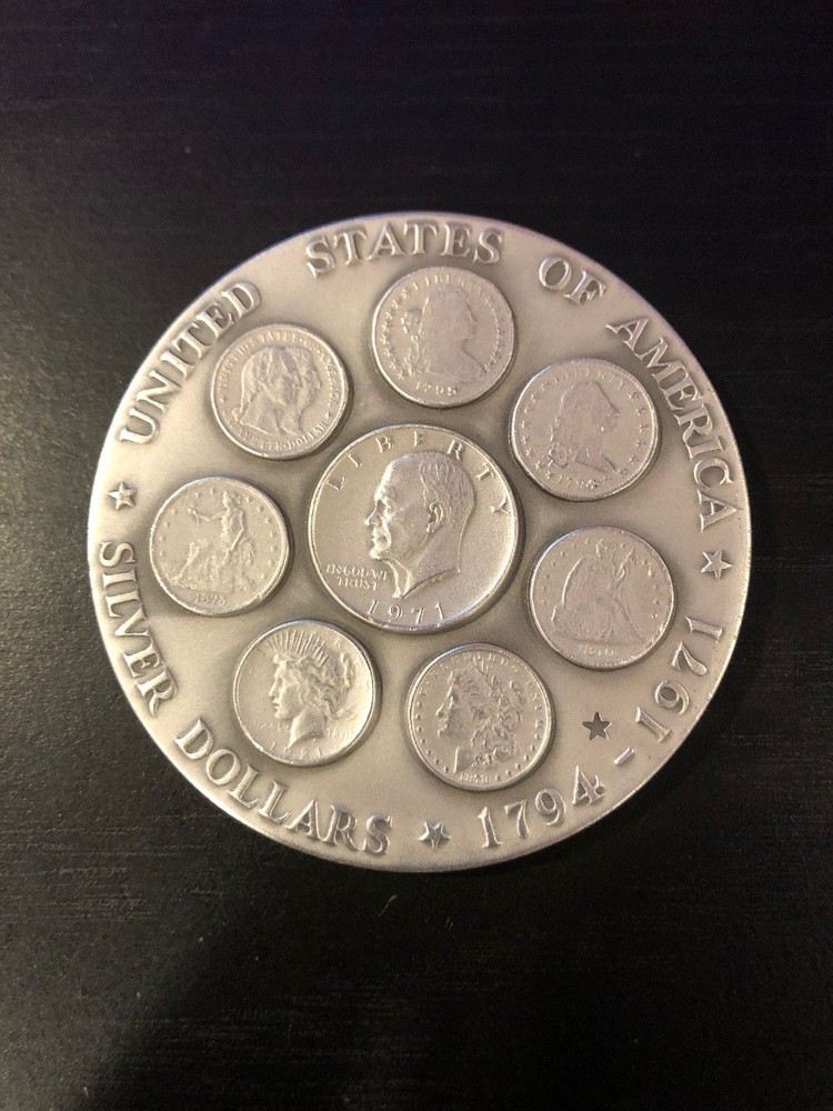 Dwight Eisenhower Medallic Art Silver Commemorating Silver Dollars - 4.5oz
