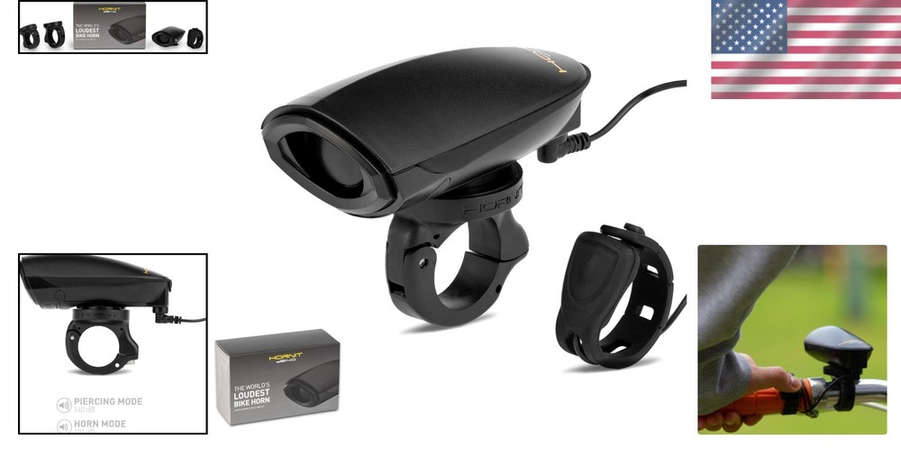 Lightweight dB140 V3 Bicycle Horn - Remote Trigger & Durable Design for Cyclists