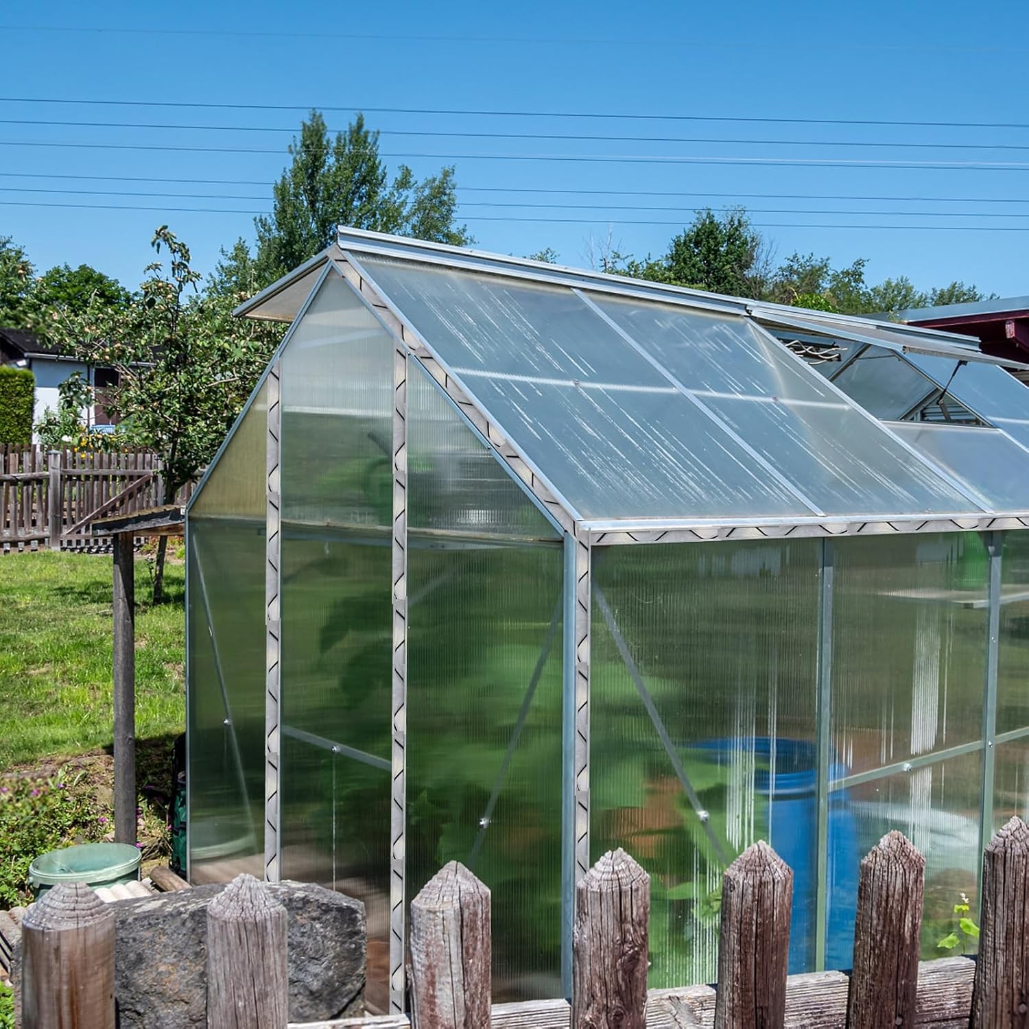 20 Set 6.6 FT Wiggle Wire Lock Channel Greenhouse Spring Channel Aluminum Alloy