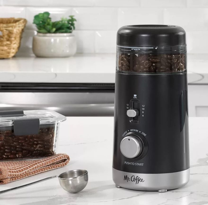 Mr. Coffee 12-Cup Automatic Blade Mill Grinder - Black