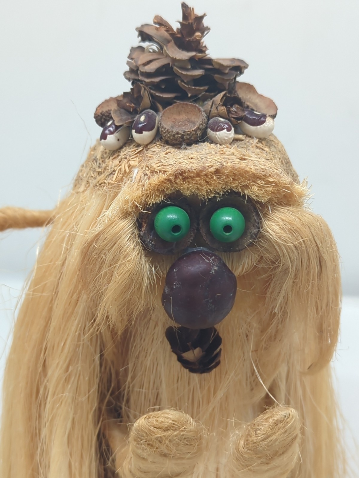 Ken Arensbak Troll Forest VTG 1970s 5 Arts Studio Folk Art Pinecone Hat 8" Tall