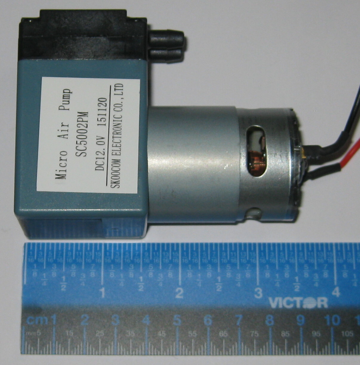 12V DC Single Diaphragm Head Pressure Vacuum Pump, 10 L/min
