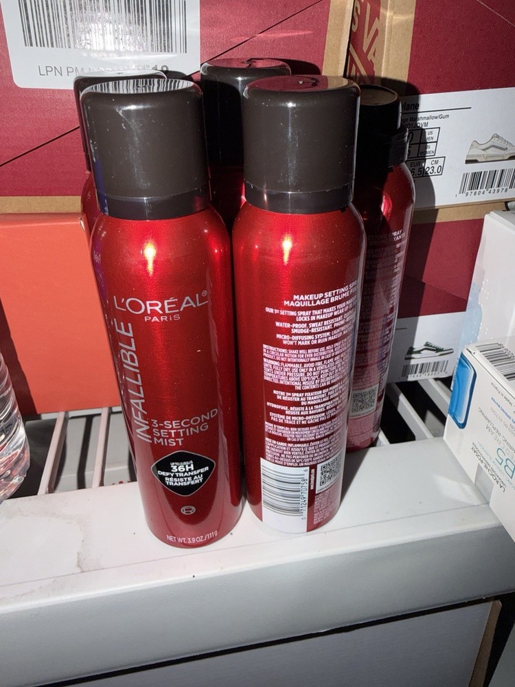 Loreal Infallible 3 Second Makeup Setting Mist Spray Up to 36Hr Defy Transfer
