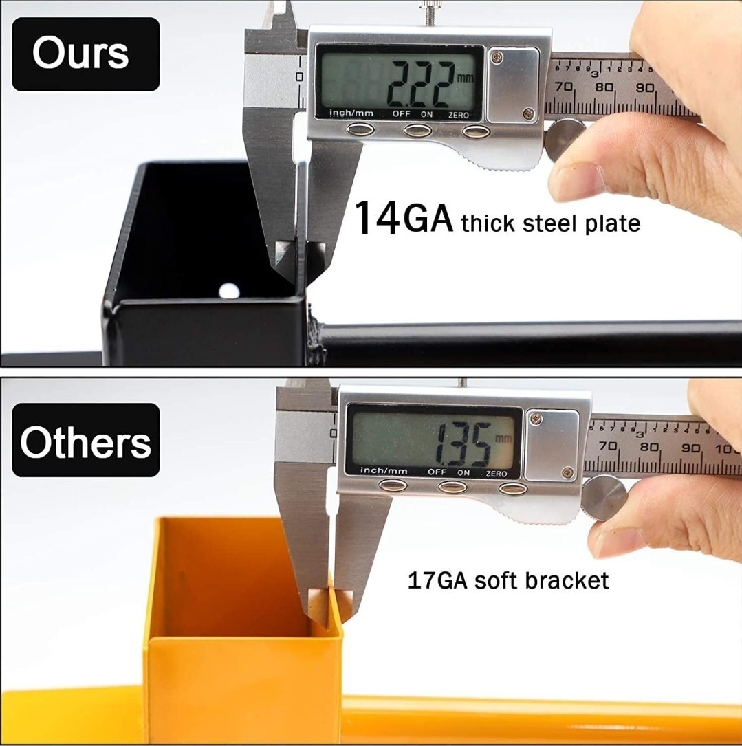 Outdoor Firewood Log Storage Rack Bracket Kit,Fireplace Wood Storage Holder-A...