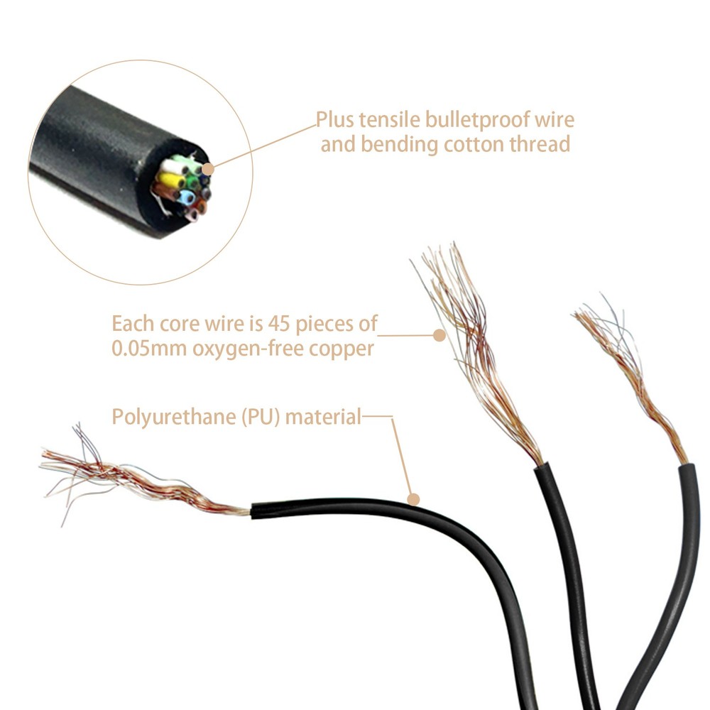 Microphone Cable Replacement For TK360 TK360G TK272 TK272G TK273 Speaker Mic