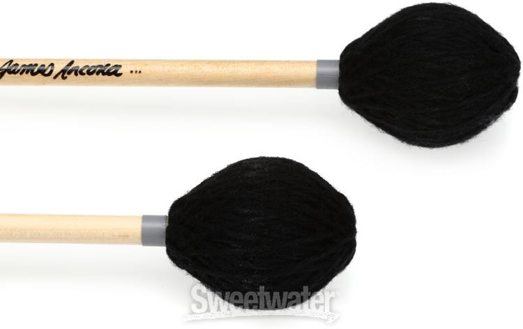 Innovative Percussion IP2003 James Ancona Medium Marimba Mallets - Black Yarn -