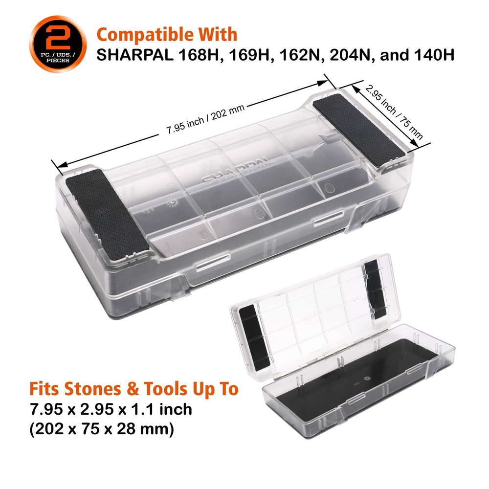 SHARPAL 160H 2PCS Sharpening Stone Holder & Storage Case with Non-Slip Base
