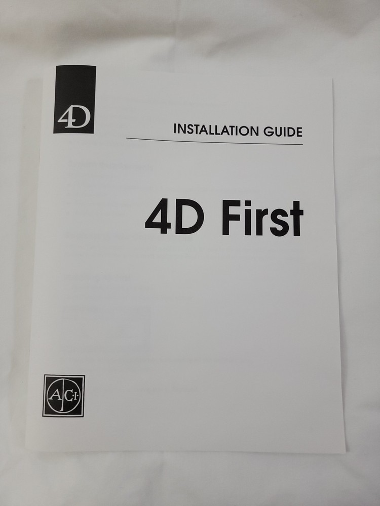 Vintage 1994 ACI 4D First Relational Database Software for Macintosh