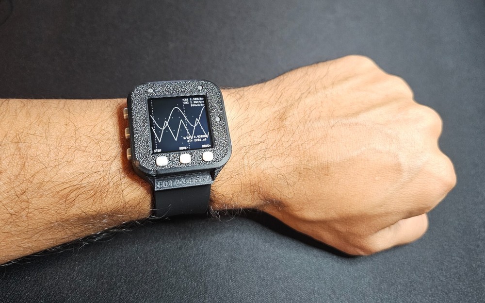 Oscilloscope Watch, Smartwatch, Logic Analyzer, Waveform Generator, Sniffer, FFT