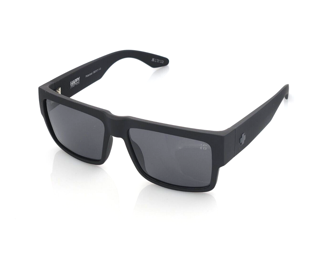 Polarized Spy Cyrus Sunglasses Soft Matte Black Frame Smoke Tint Polarized Lens