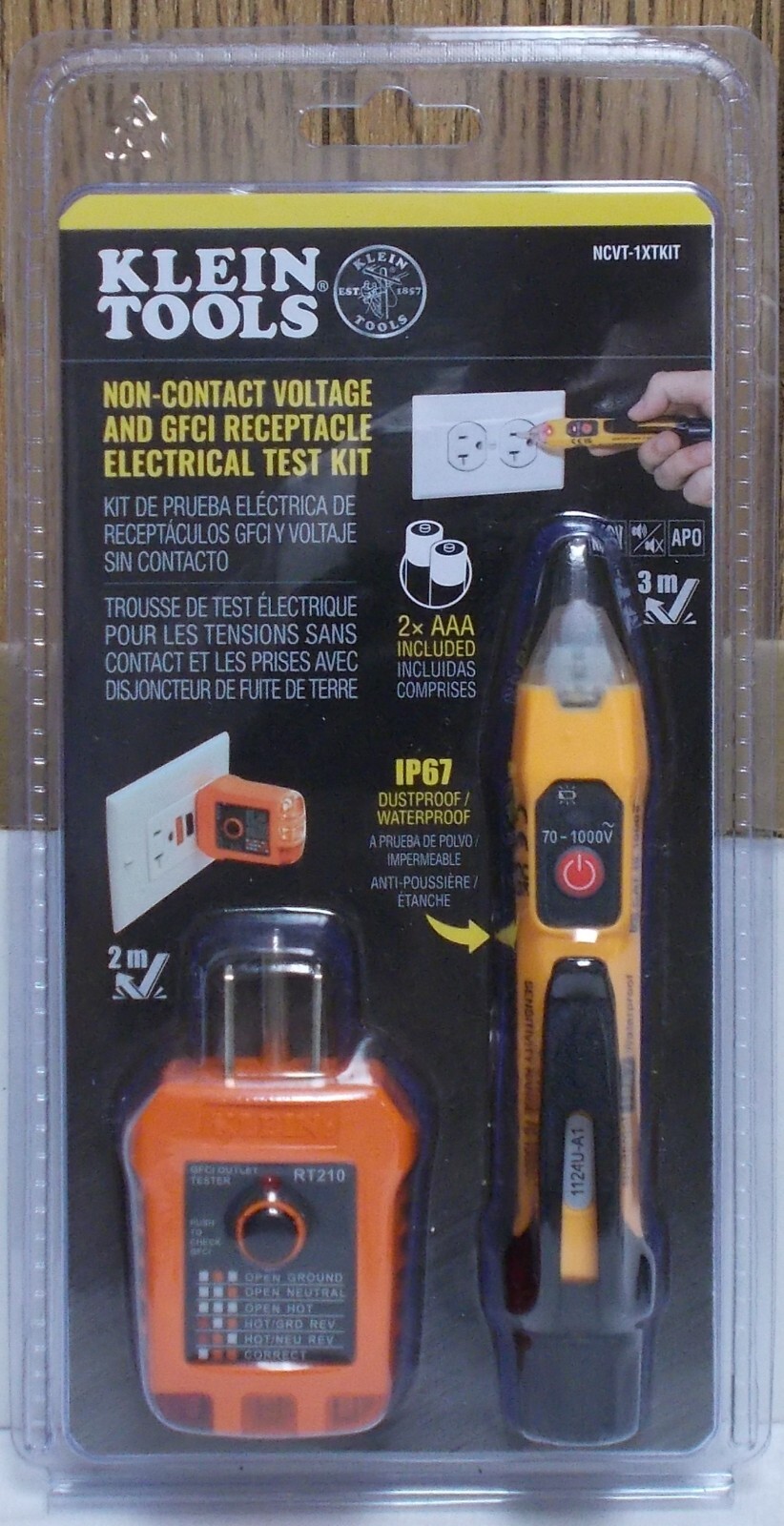 Klein Tools NCVT-1XTK Voltage Tester and GFCI Outlet Tester Electrical Test Kit