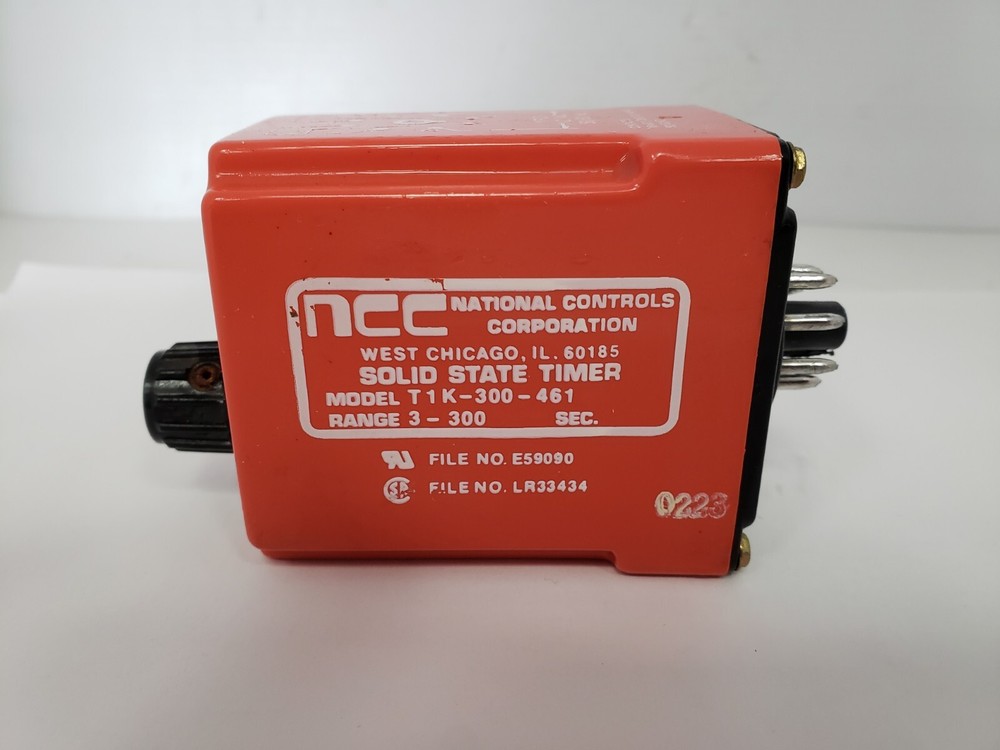 NCC NATIONAL CONTROLS T1K-300-461 TIME DELAY RELAY SOLID STATE 8 PINS BASE