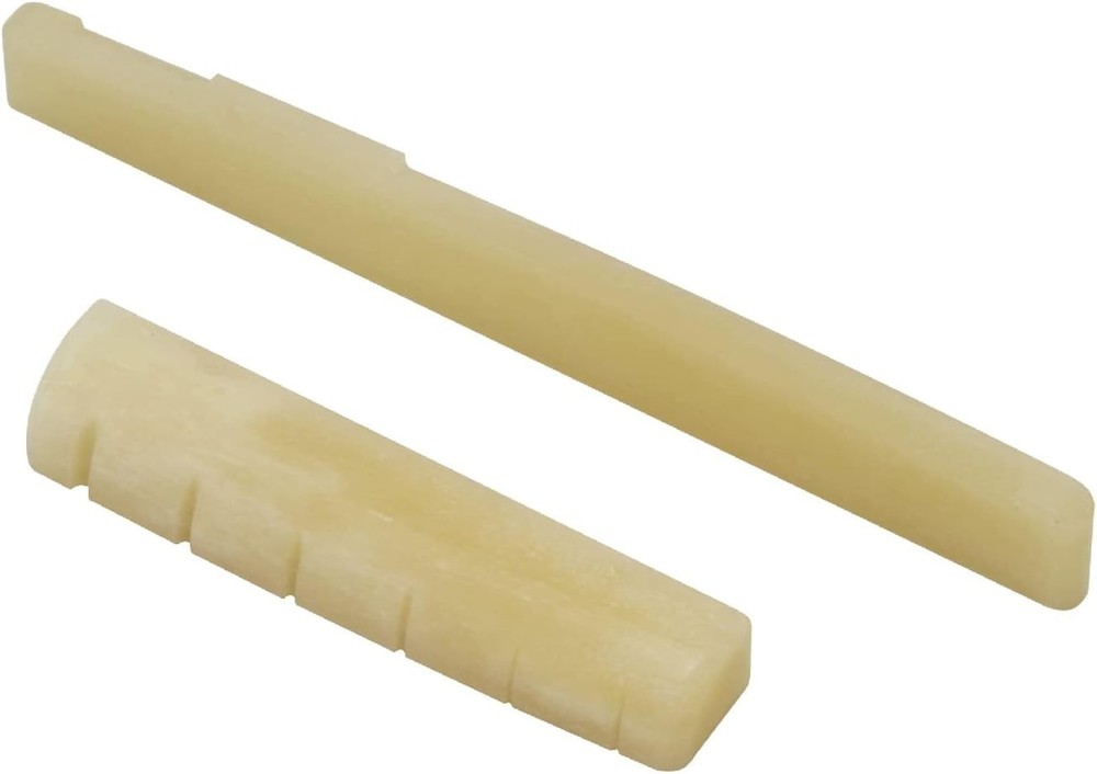 Unbleached Bone Guitar Bridge Saddle & Nut Set