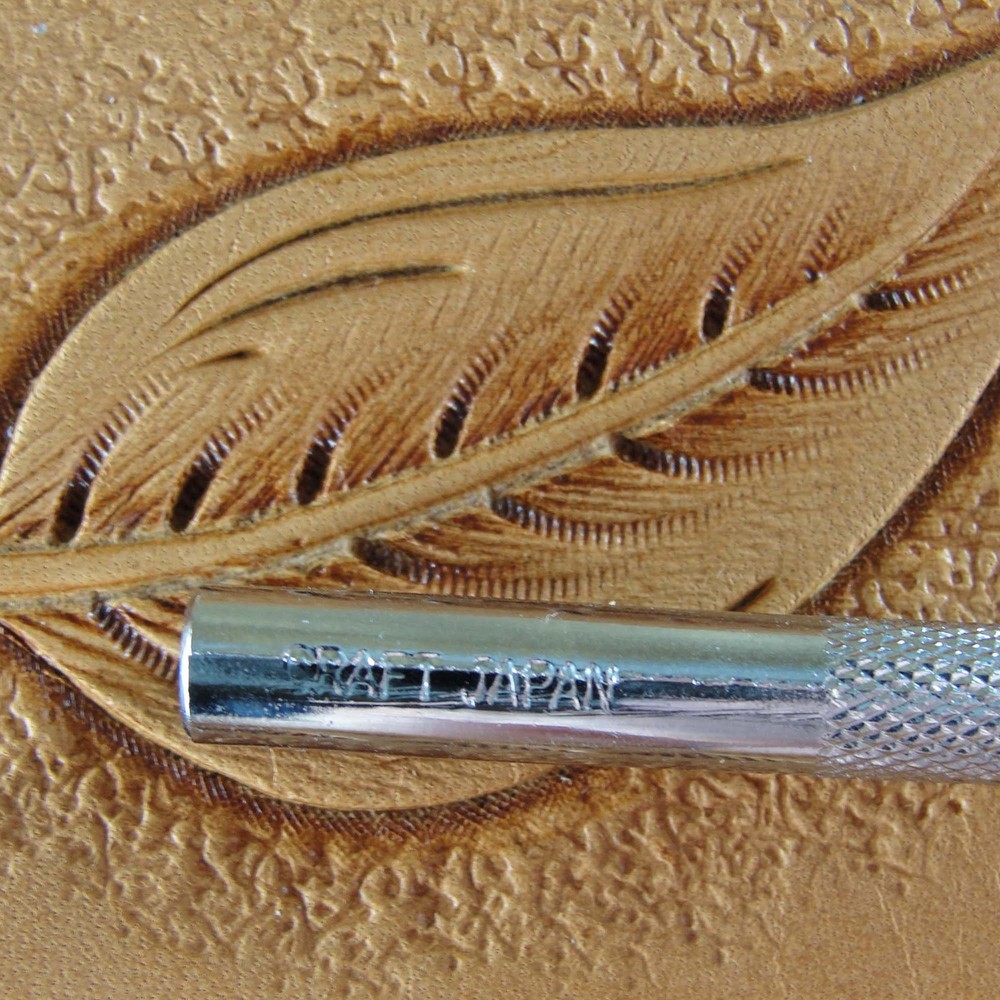Craft Japan - Small Leaf Liner Stamp, Lined Triangle (Leather Stamping Tool)