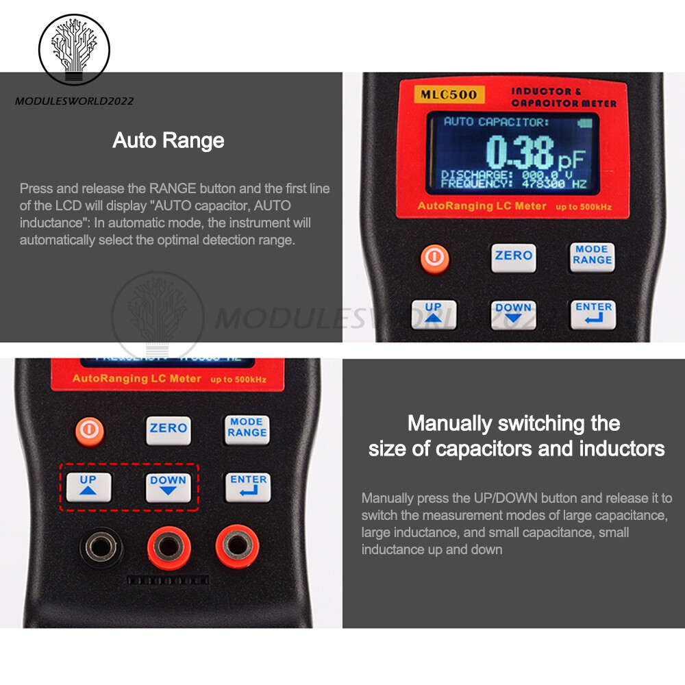 MLC500 Auto Range LCR Capacitance Inductance Meter Digital Capacitance Tester
