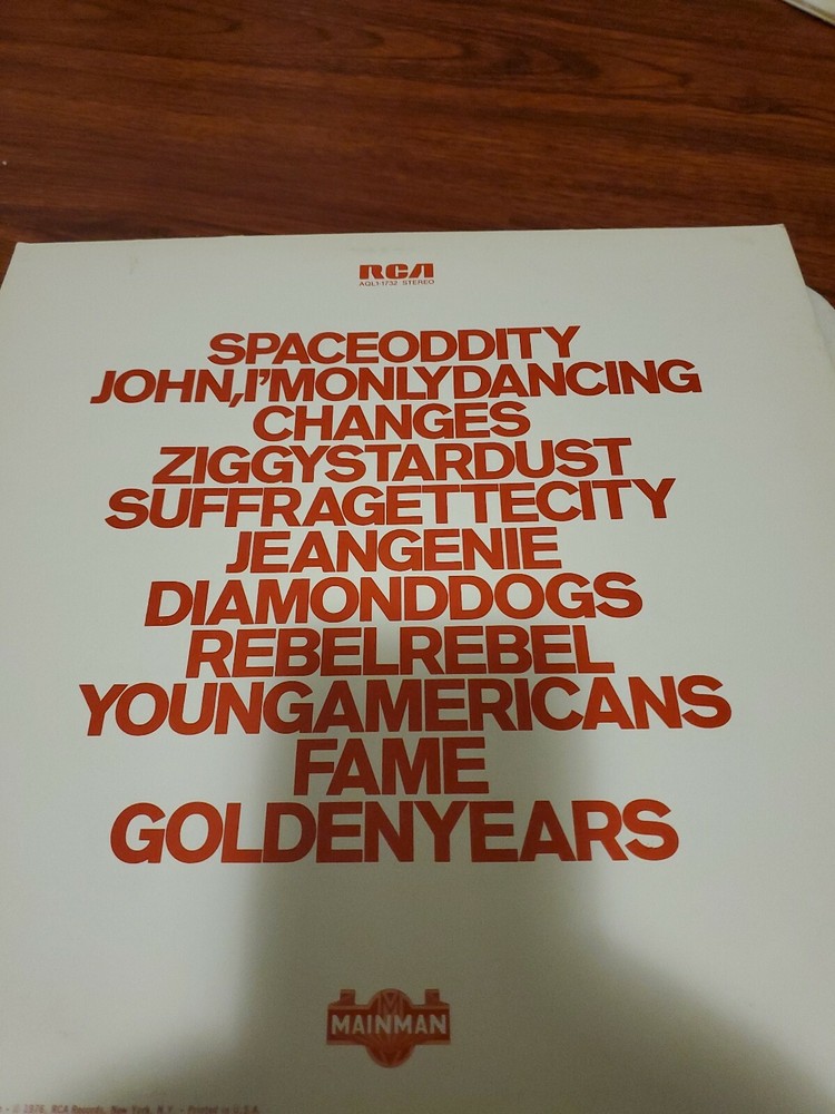 record changes one bowie 1975 RCN AQL1 1732 stereo