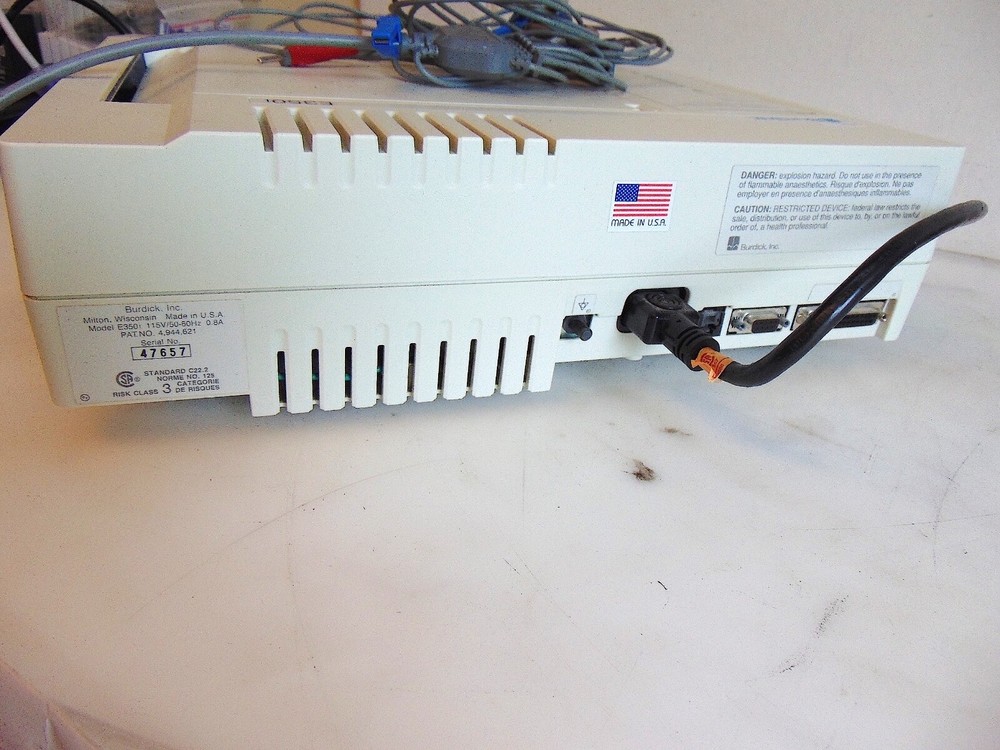 Burdick E350i Interperative Electrocardiograph ECK EKG Machine With Leads S5791x