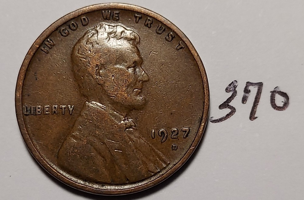 1927-D Lincoln Wheat Cent         #370
