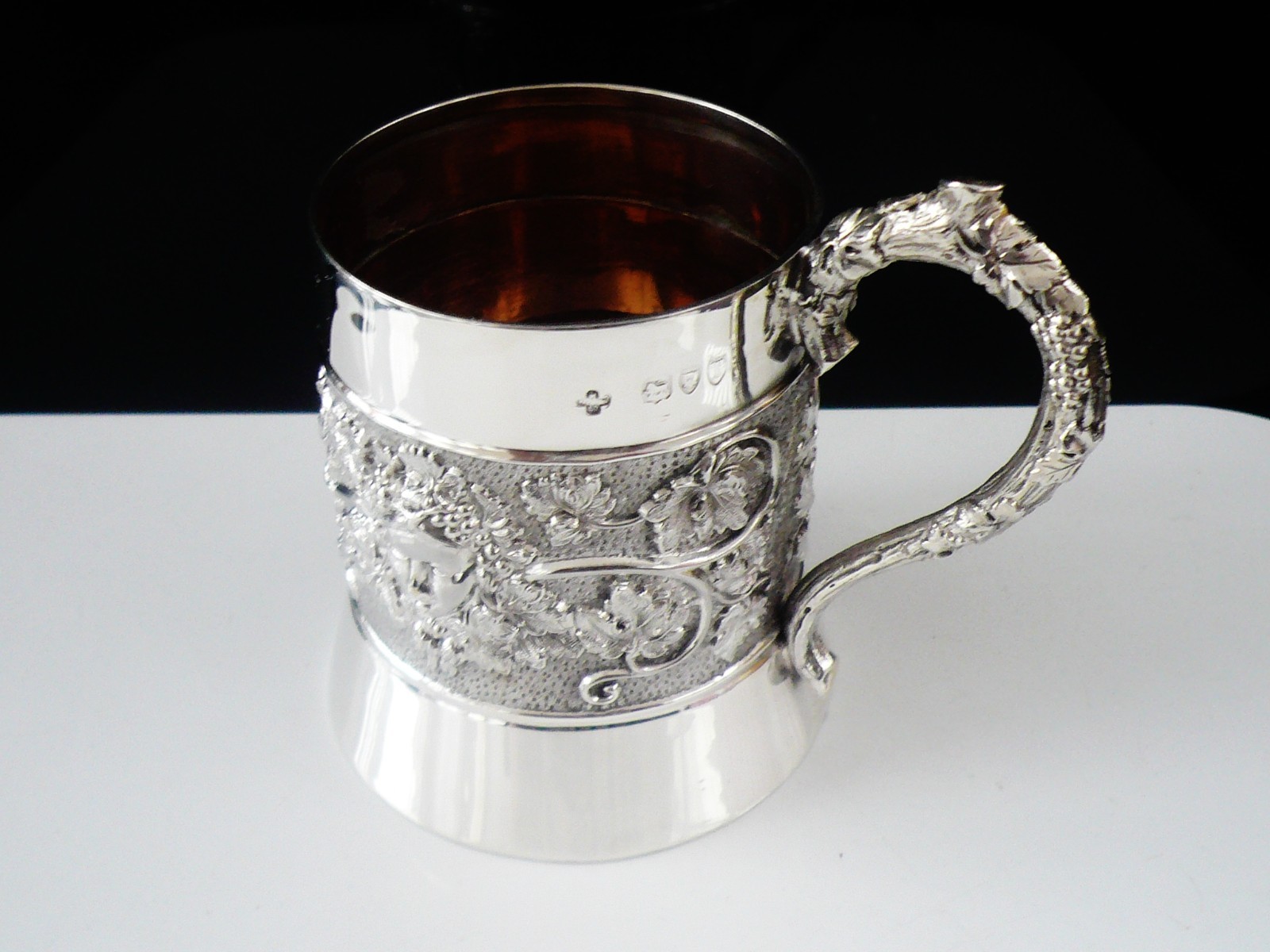 Antique Sterling Silver Tankard Mug, Horace Woodward & Co Ltd, London 1894