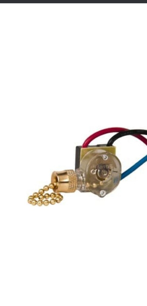 E81372 / 1689-50 Heavy-Duty 2-Circuit 4-Position Pull Chain Light Switch [Gold]