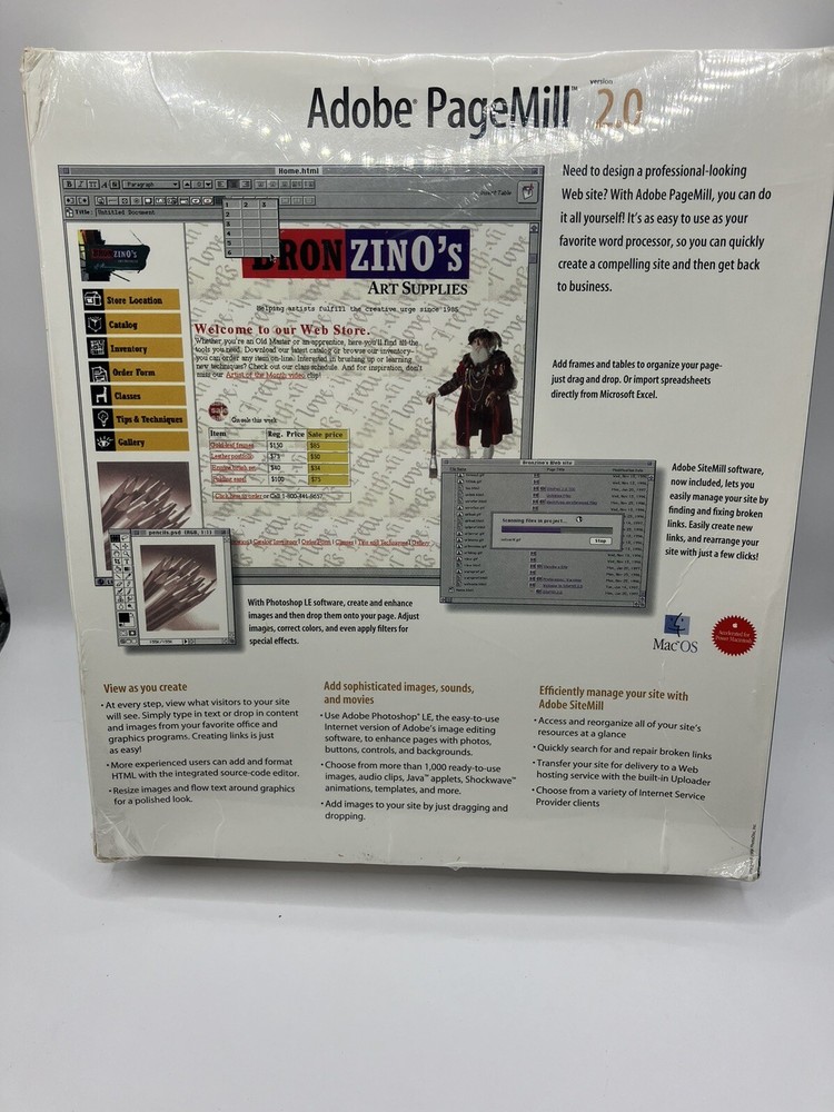 Adobe Pagemill Version 2.0 for Mac SEALED