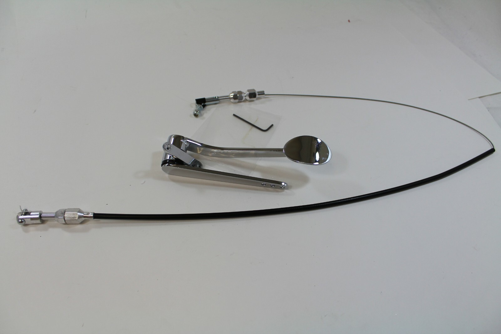 Chrome Spoon Style Gas Pedal & 24" Throttle Cable Street Rod Hot Rod Car Truck