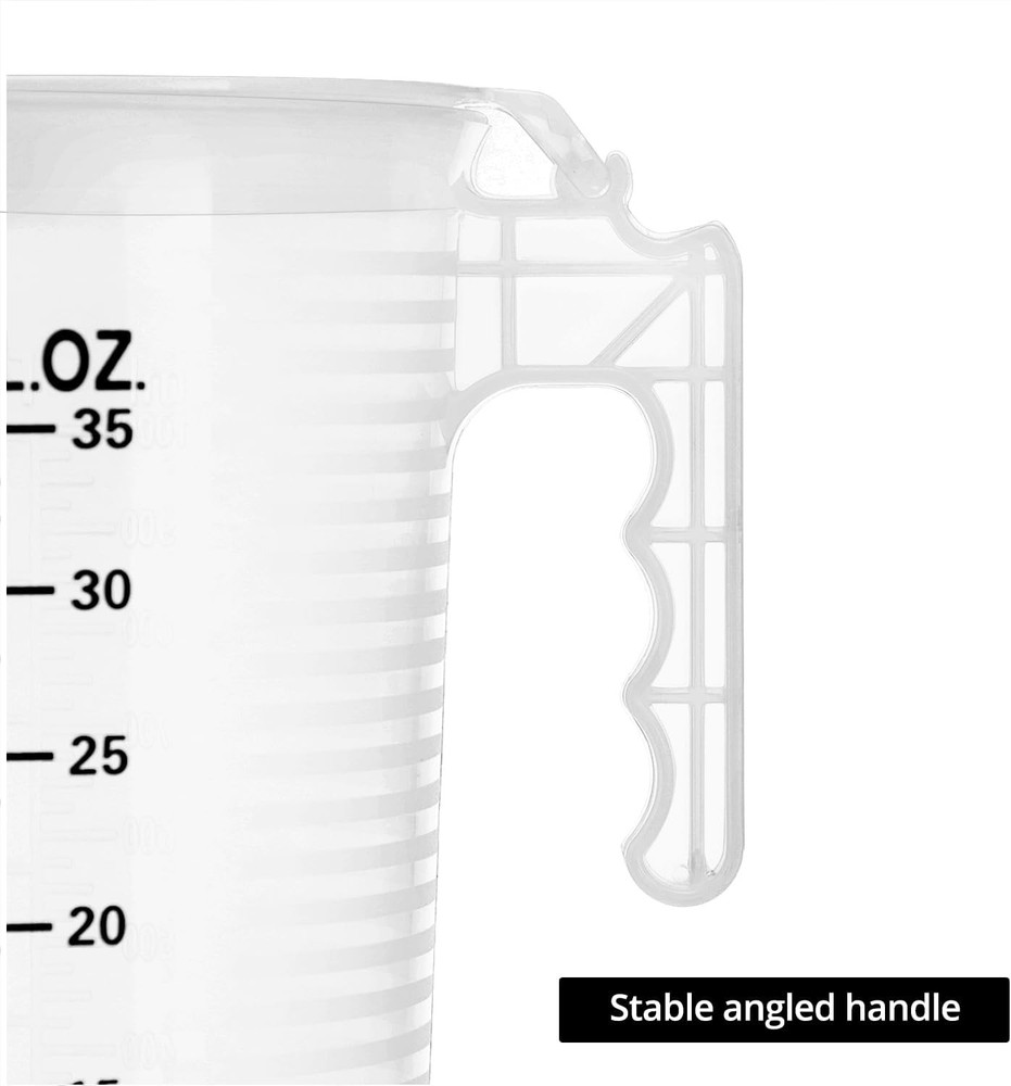 QWORK 2 Pack 32oz (1 Quart) Measuring Pitcher - Plastic, 32 ounces, Clear