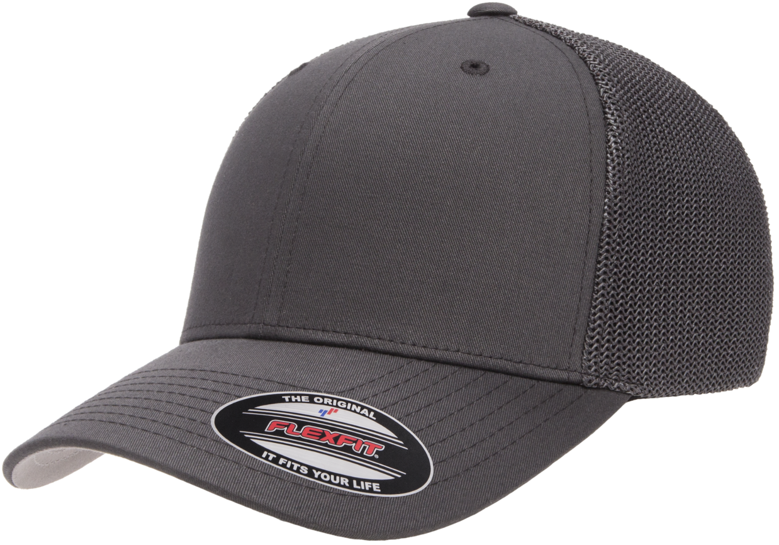 Flexfit Trucker Hat 6511 Fitted Mesh Baseball Cap Plain Blank Flex Fit OSFM