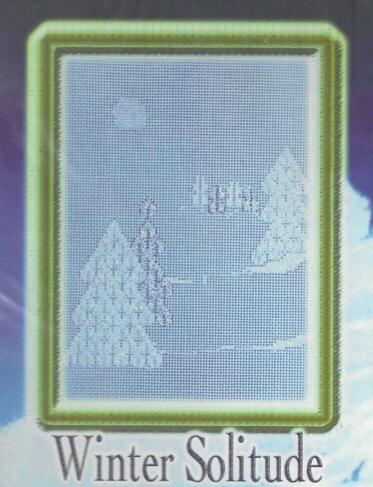 WINTER SOLITUDE--Snow Covered Trees-Northern Pine Designs-Counted Canvas Pattern