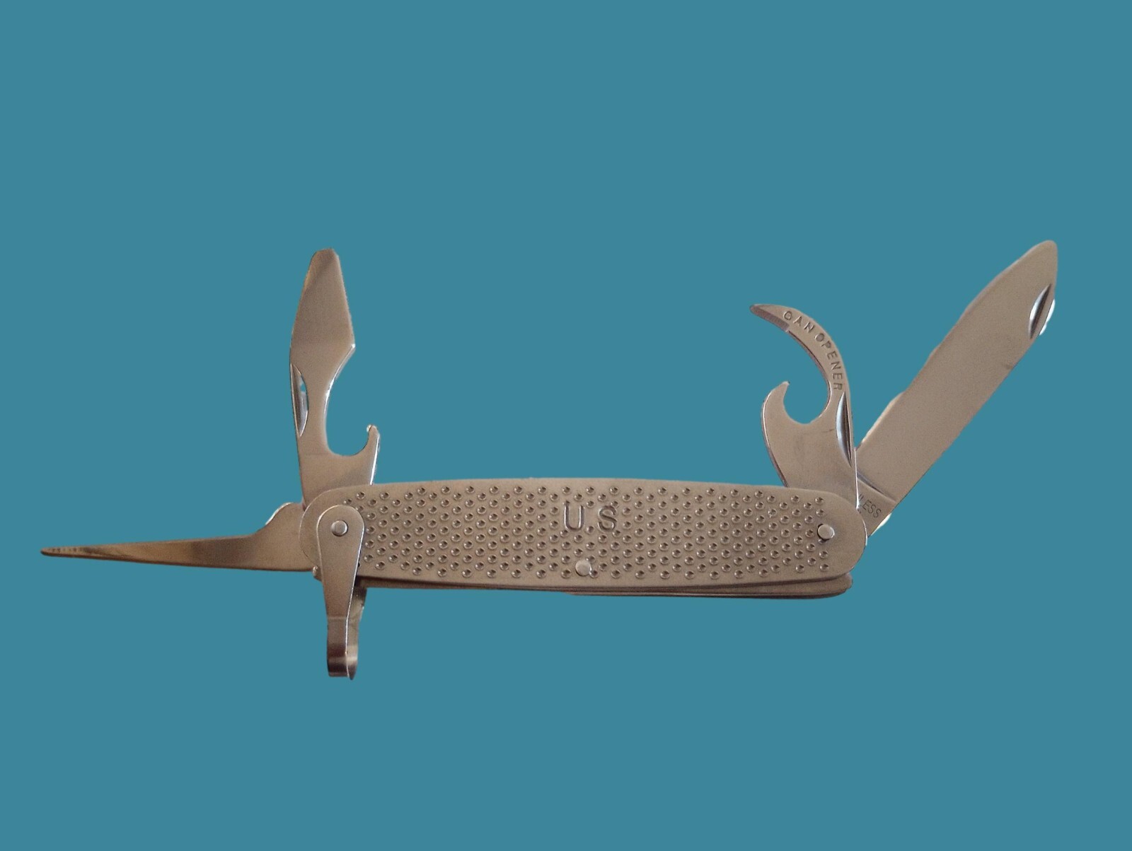 U.S MILITARY ARMY STYLE POCKET KNIFE UTILITY MULTI TOOL 100% STAINLESS STEEL NEW