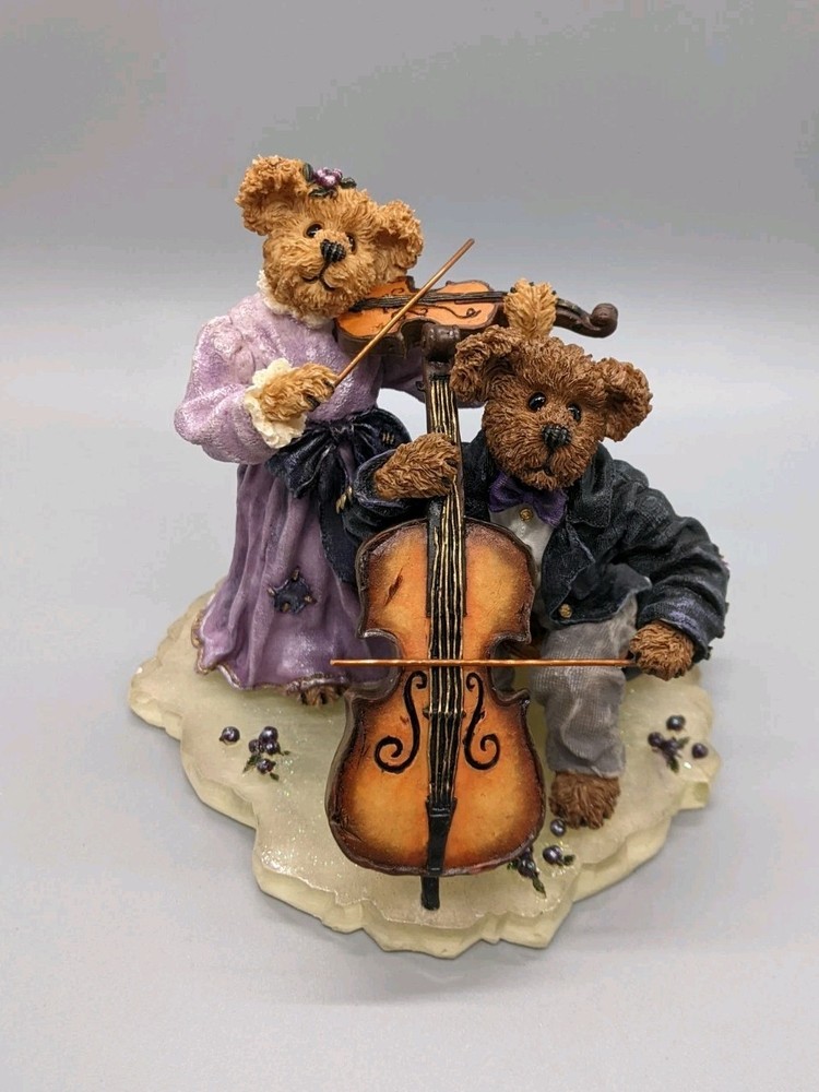 Boyds Bear Figure "Amanda Michael String Section" #228366 Violin Cello Orchestra