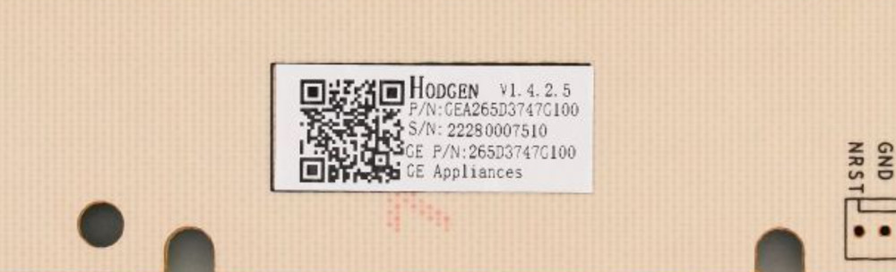 GE Appliance 265D3747G100 Configured User Interface Control Board