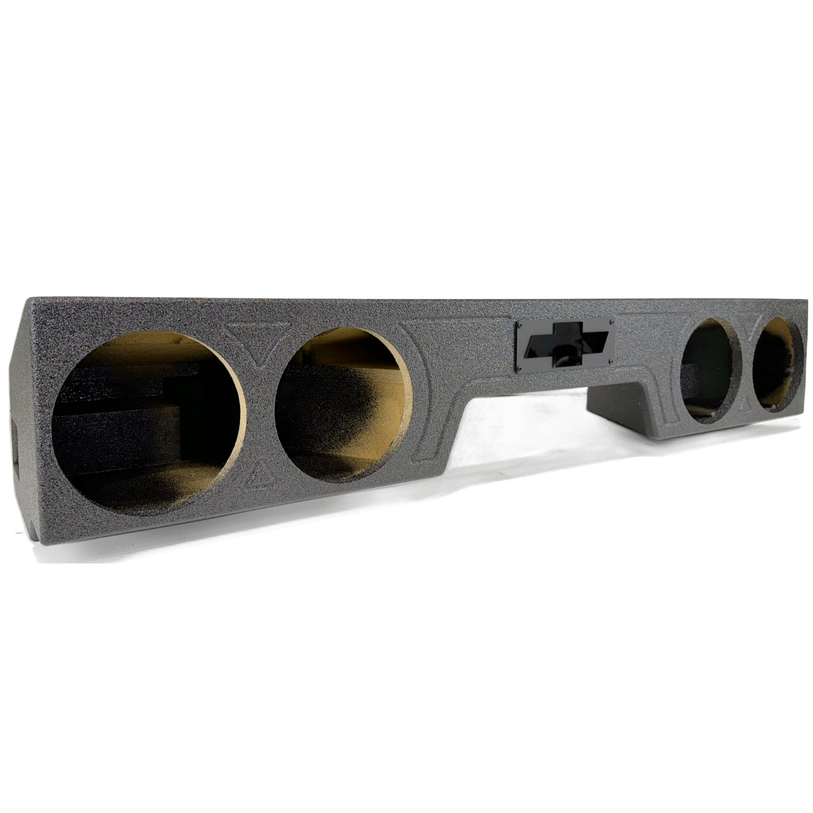 Sub Woofer Box Chevy Silverado 07-18 Ext Cab 4x8 Woofers Front Fire Side Ported